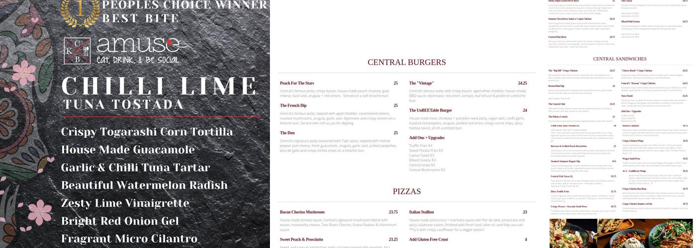 Central Kitchen + Bar Menu