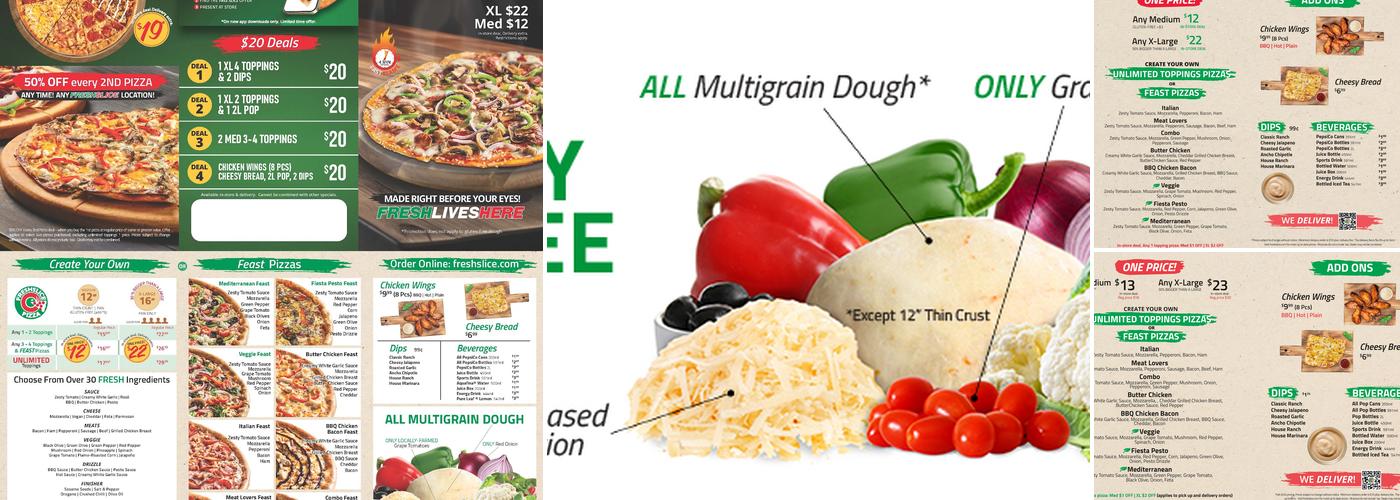 Freshslice Pizza Menu