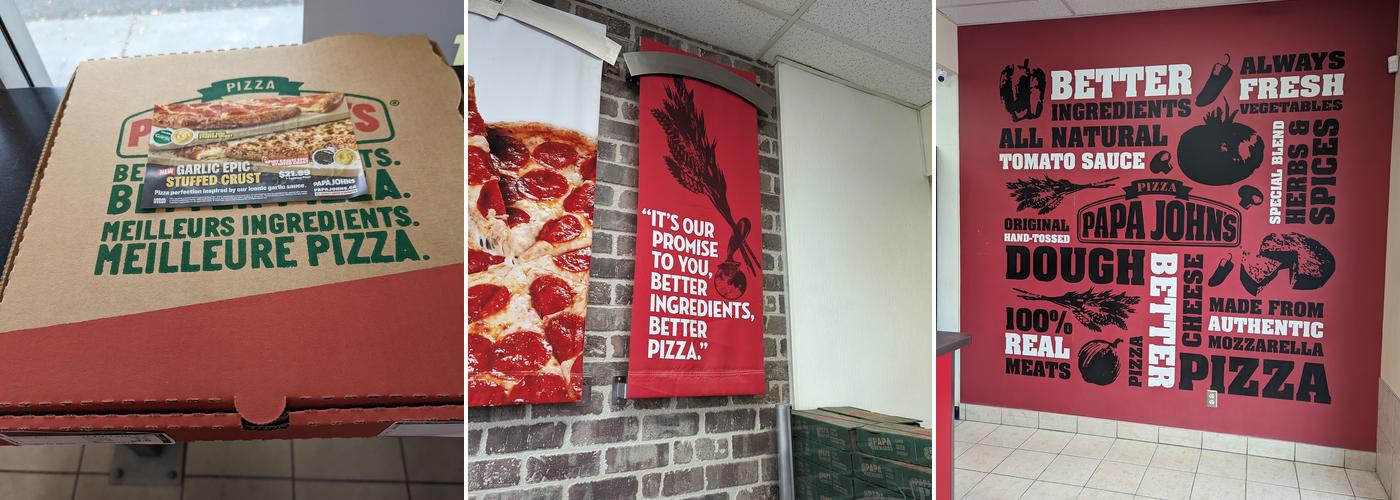 Papa Johns Pizza Menu