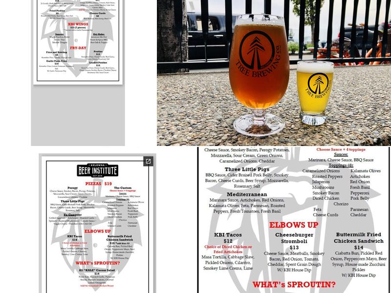 Kelowna Beer Institute Menu