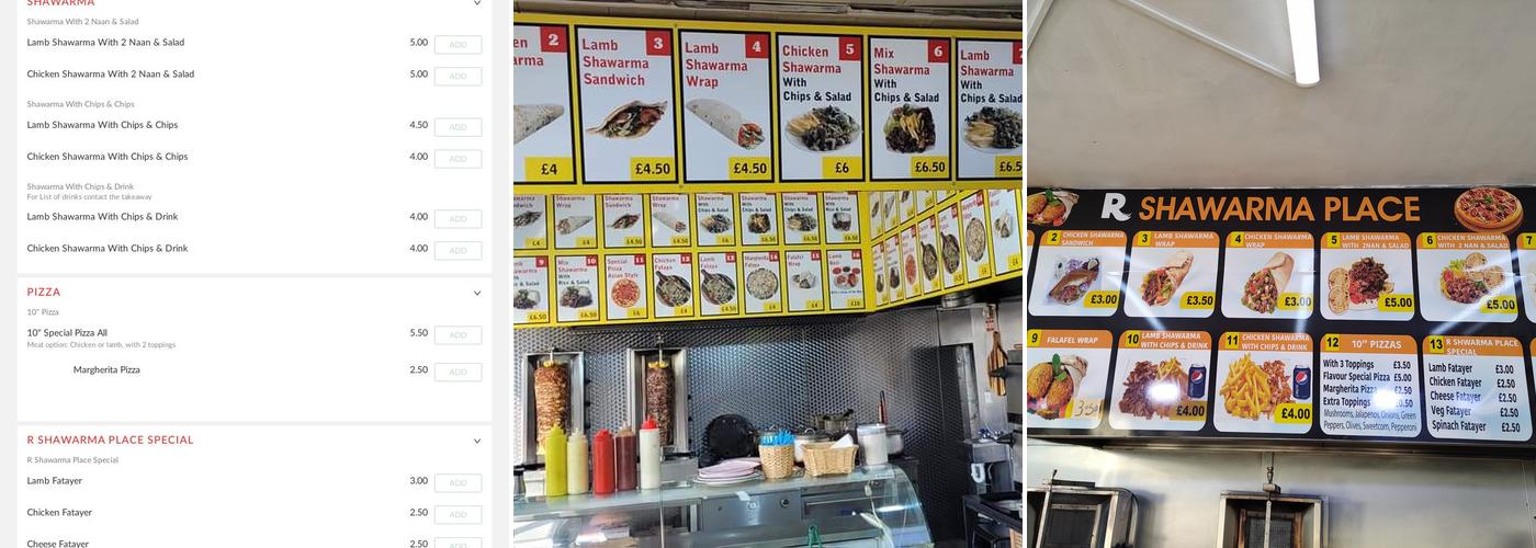 Rochdale Shawarma Place Menu