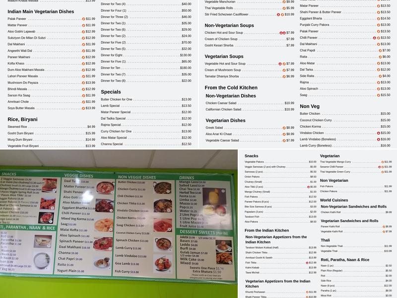 Hot Pot Grill Authentic Indian Cuisine Menu