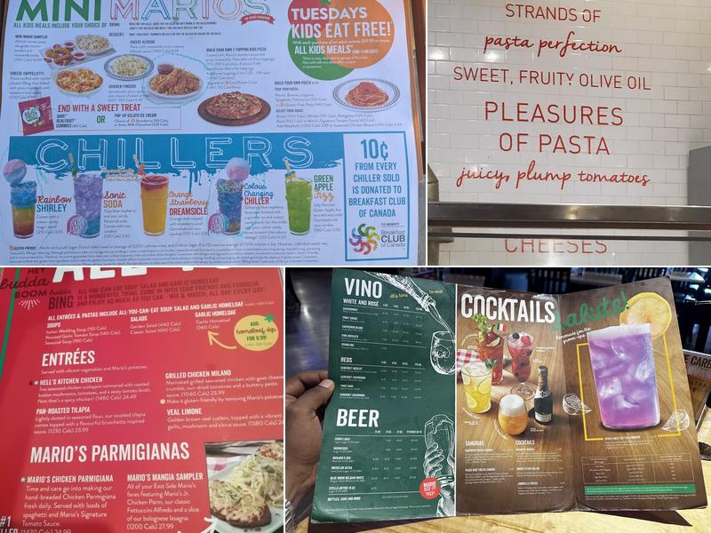 East Side Mario's Menu