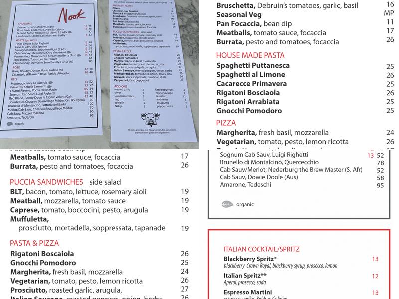Nook Menu