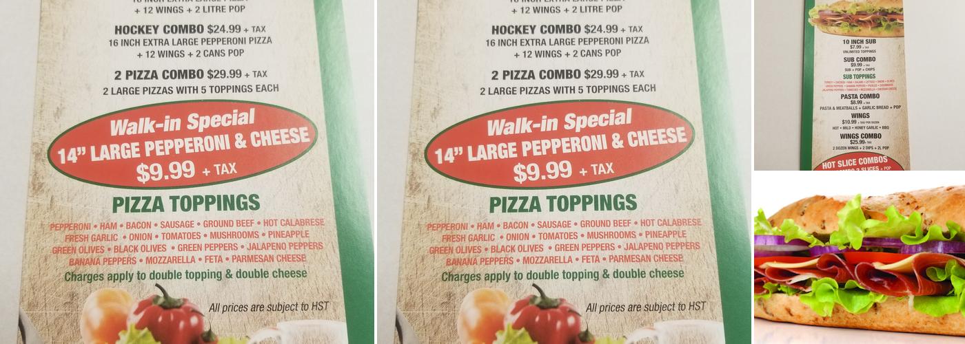 Angelo's Pizza & Sub Menu