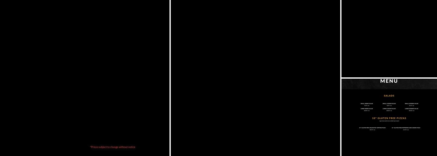 Golden Bakery & Pizza Menu