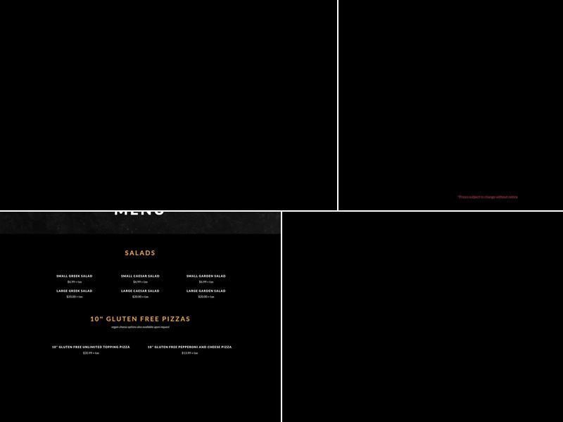 Golden Bakery & Pizza Menu