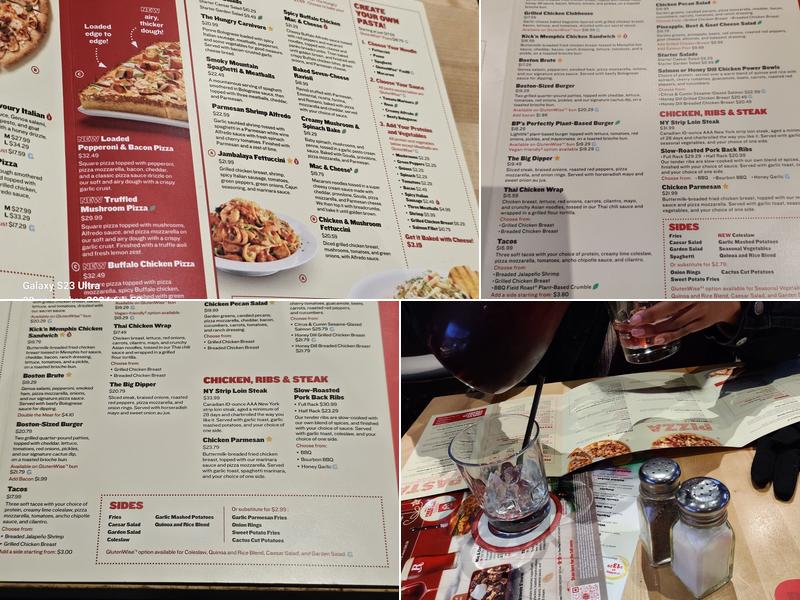 Boston Pizza Menu
