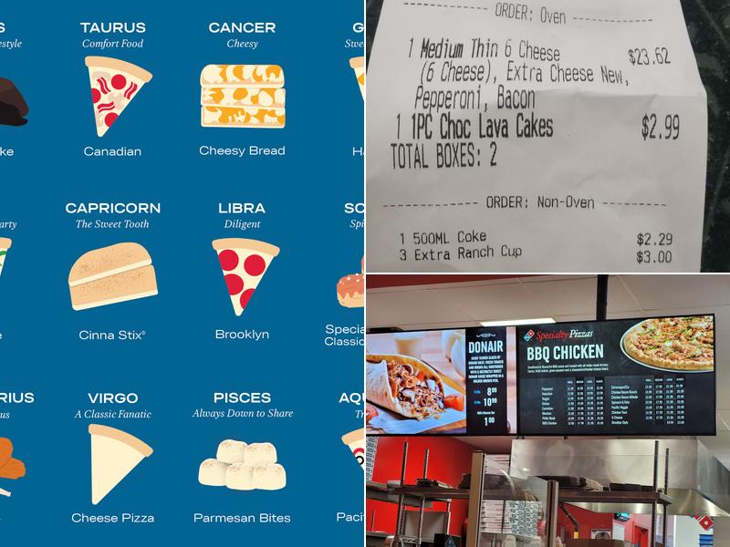 Domino's Pizza Menu