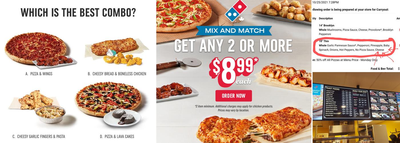 Domino's Pizza Menu