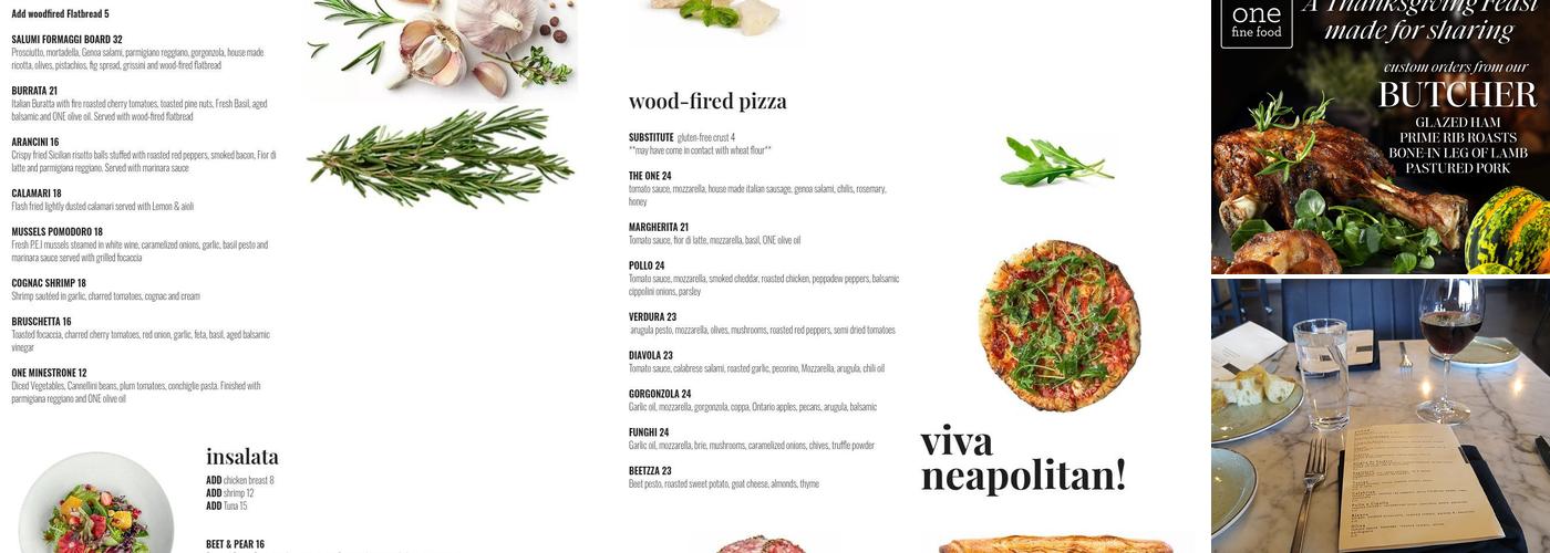 One Fine Food Menu