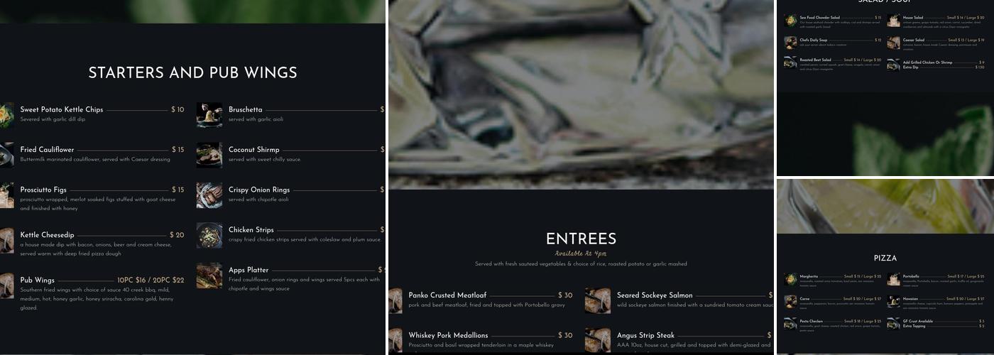 Kettle Drums Menu
