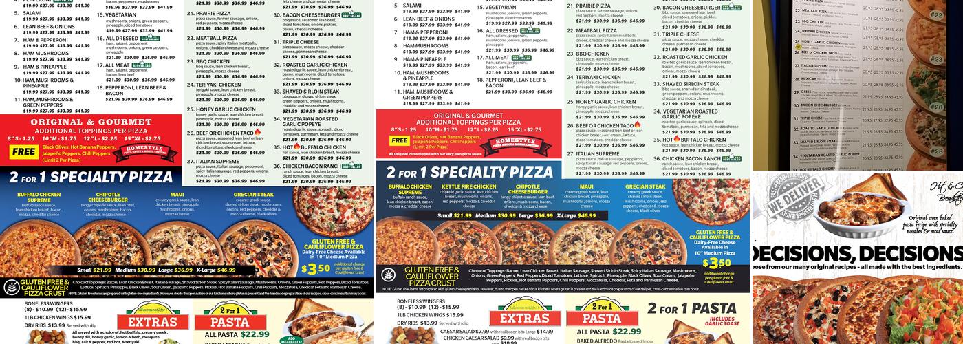 2 For 1 Family Pizza 🍕 Red Deer Menu