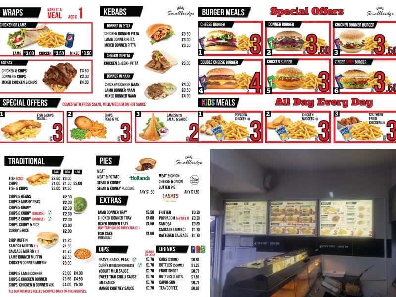 Smallbridge Fish & Chips Kebab Bar Menu
