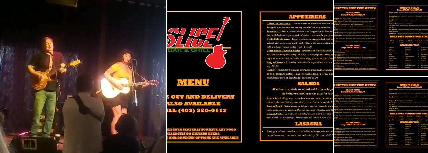 The Slice Bar & Grill Menu