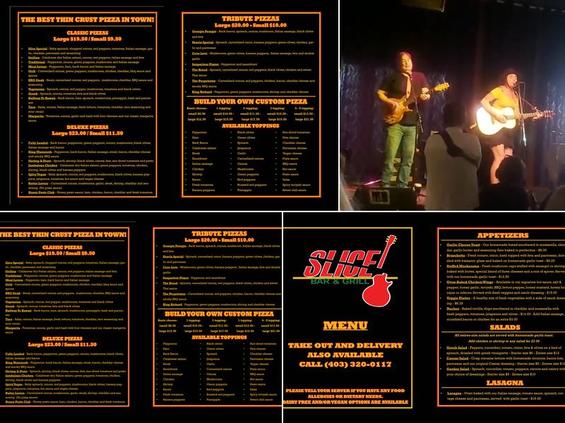 The Slice Bar & Grill Menu