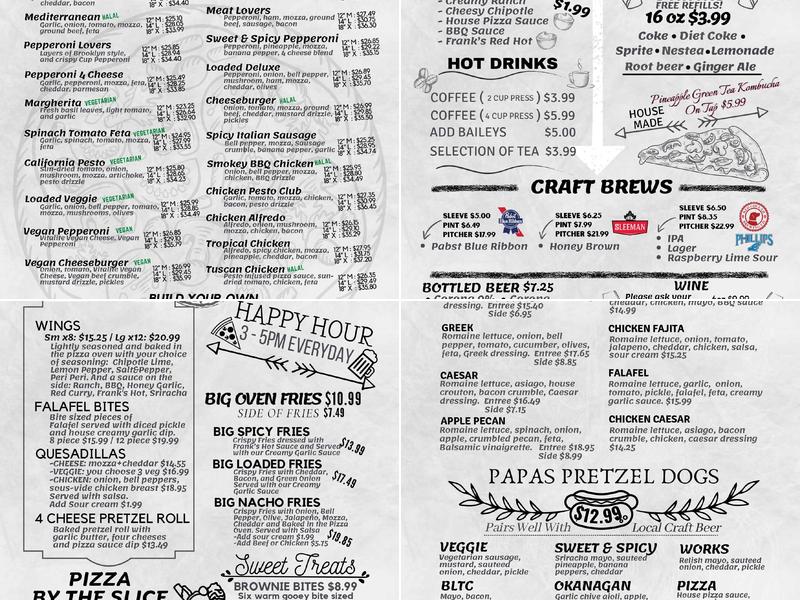 Pizza Pi Kamloops Menu
