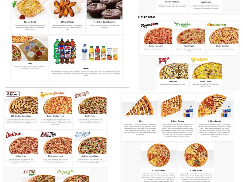 Freshslice Pizza Menu