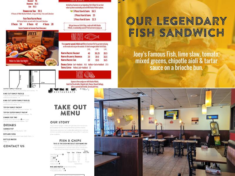 Joey’s Seafood Restaurants Menu