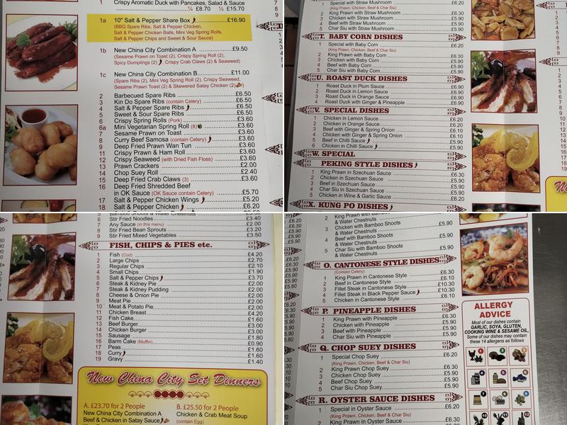 New China City Menu