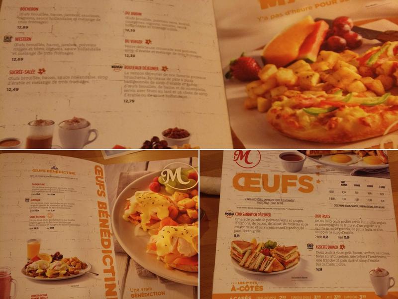 Toujours Mikes Menu