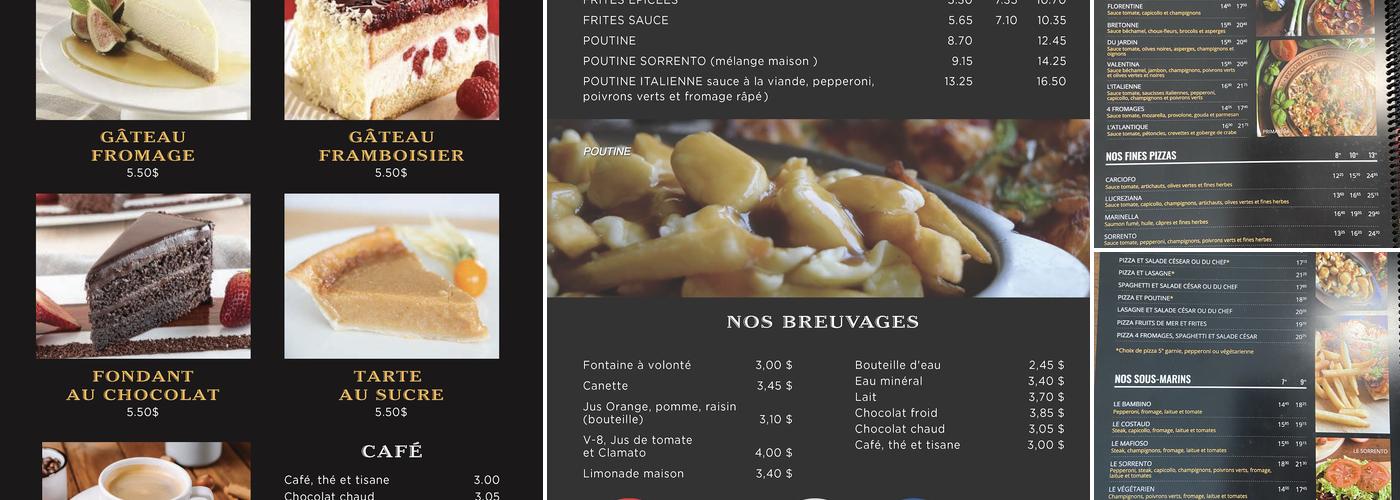 Sorrento Menu