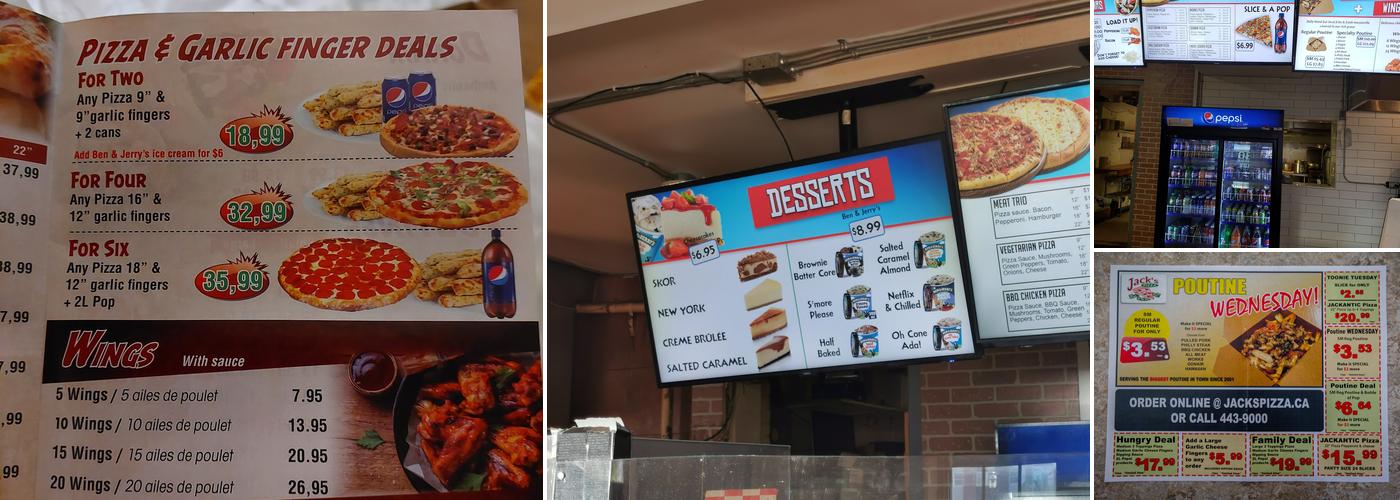 Jack's Pizza Menu