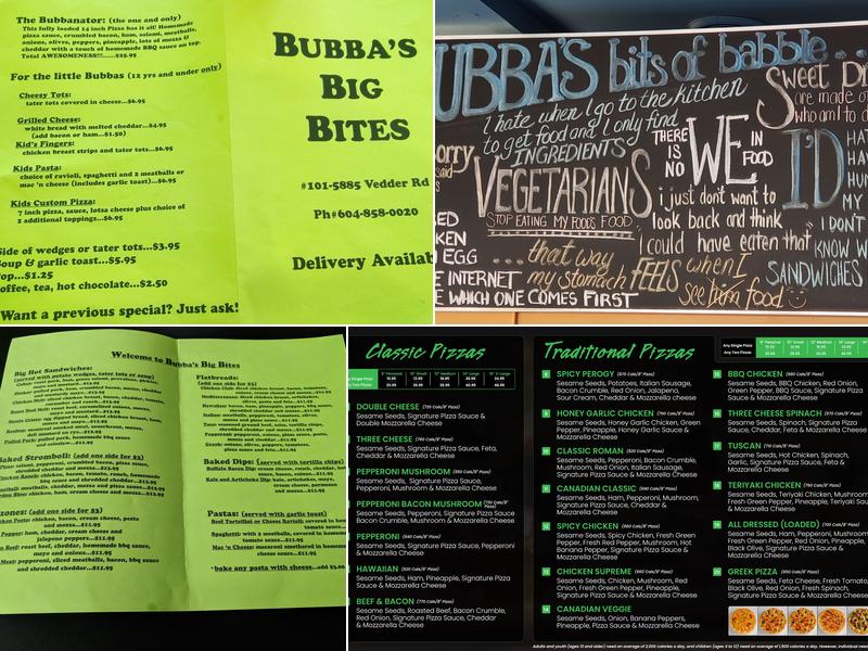 Red Swan Pizza - Chilliwack Sardis Menu