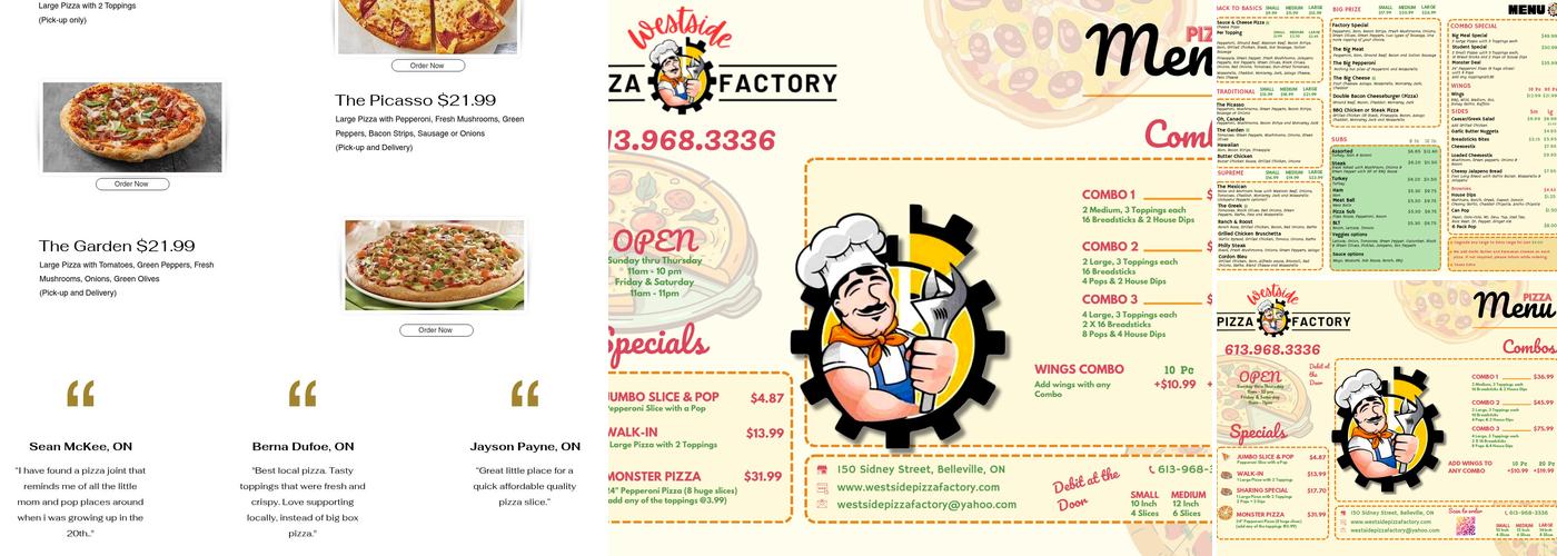Westside Pizza Factory Menu