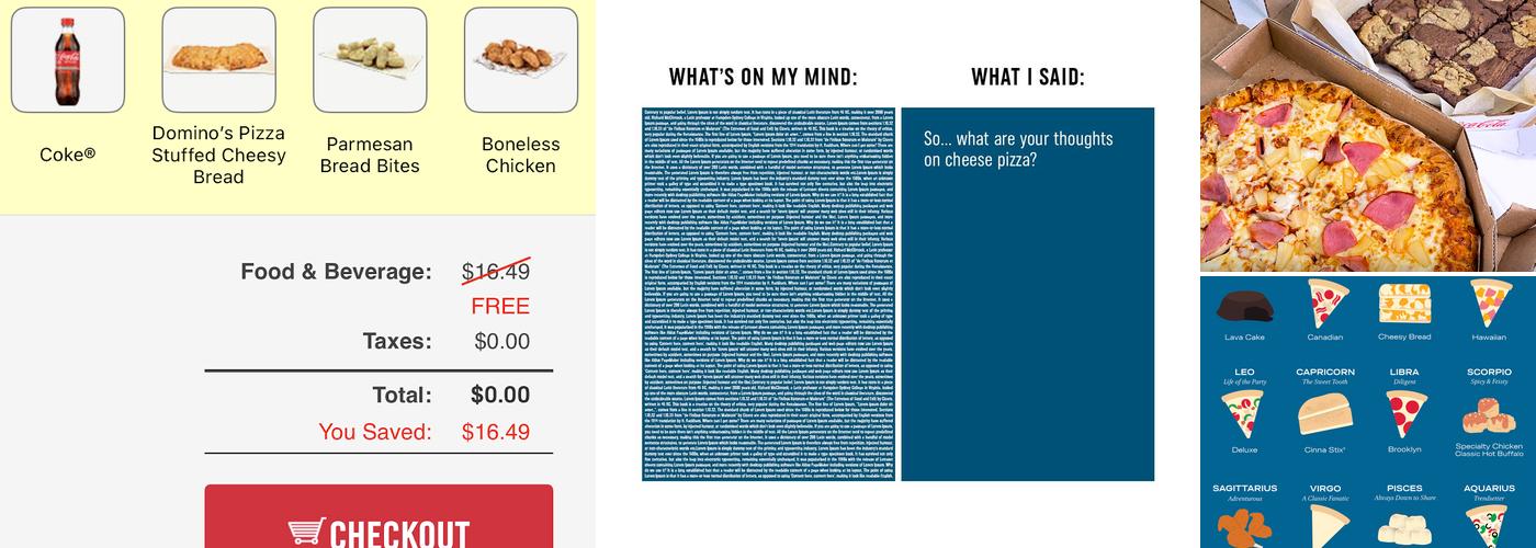 Domino's Pizza Menu
