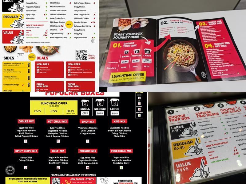 Oodles Rochdale Menu