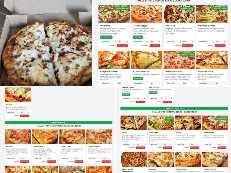 Islander Pizza & Pasta Menu