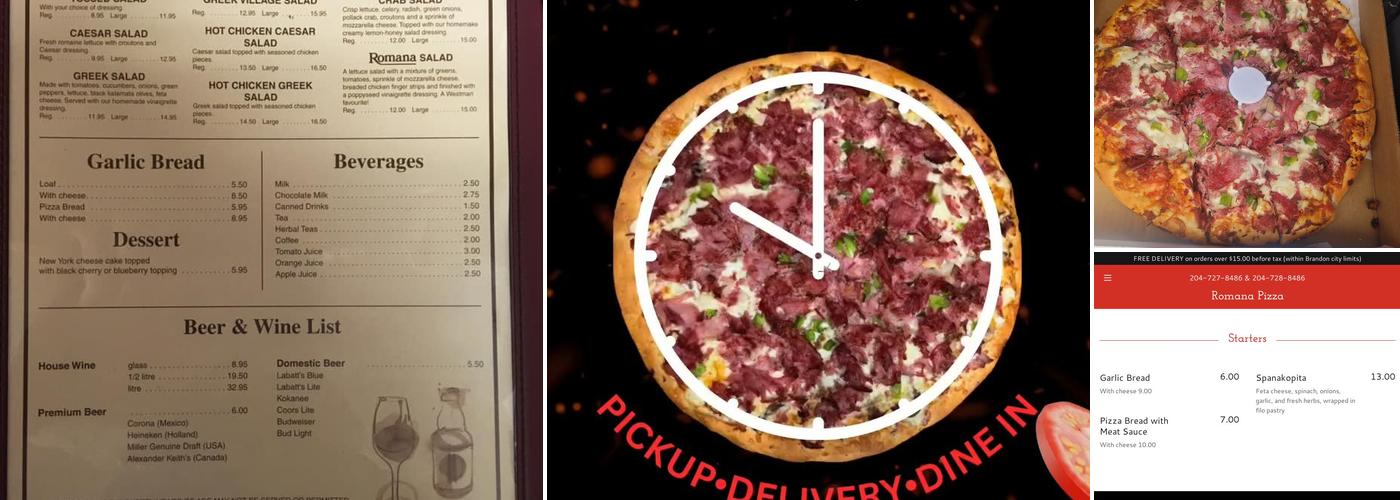 Romana Pizza Menu