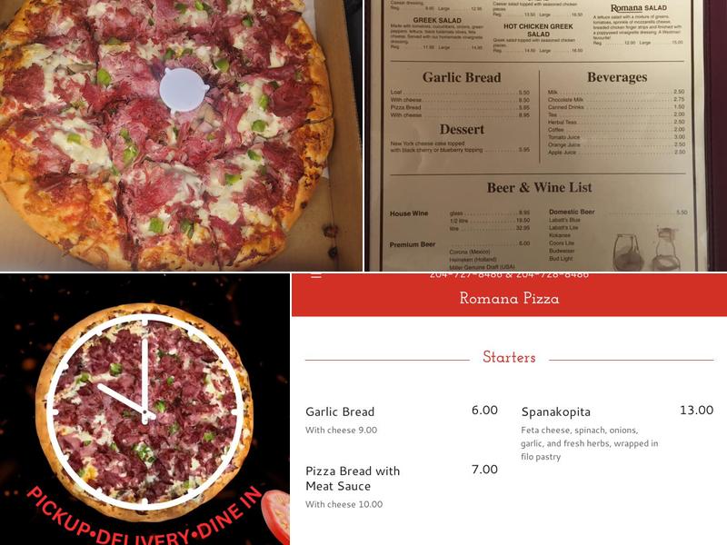 Romana Pizza Menu