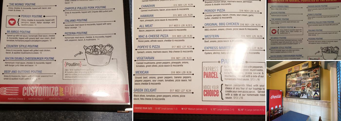 Pizza Express Menu