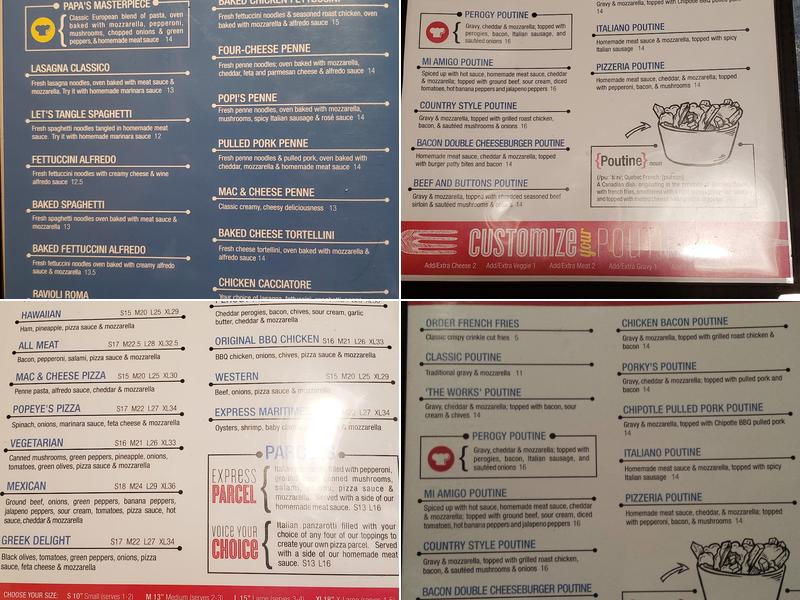 Pizza Express Menu