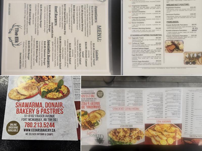 Cedars Bakery & Restaurant Menu