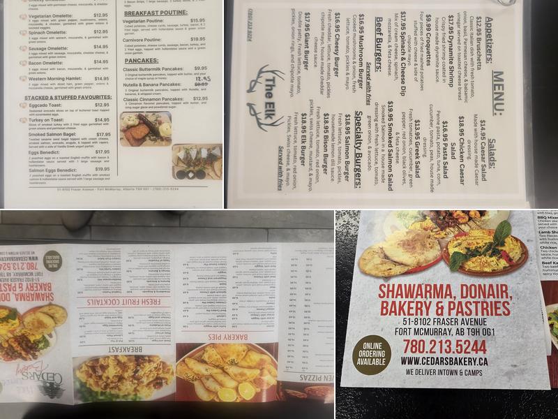 Cedars Bakery & Restaurant Menu