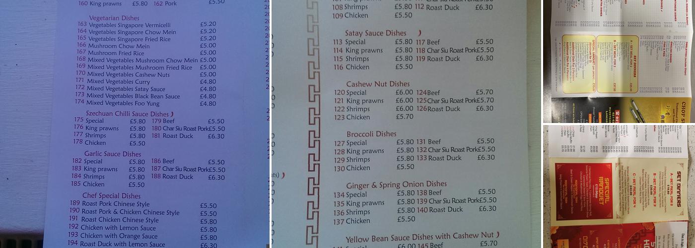 Chop Suey House Menu