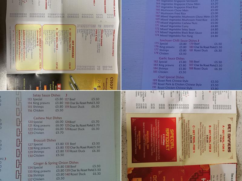 Chop Suey House Menu