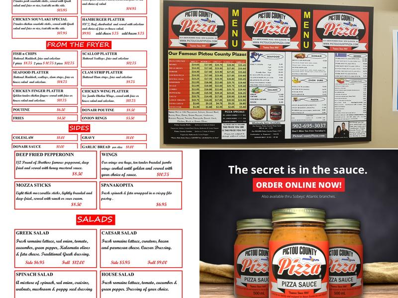 Pictou County Pizza Menu