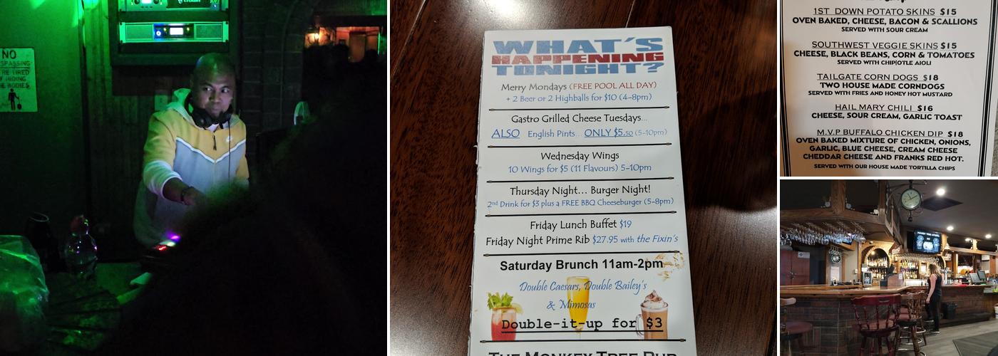 The Monkey Tree Pub Menu