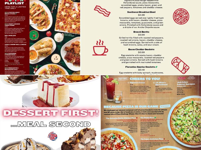 Boston Pizza Menu