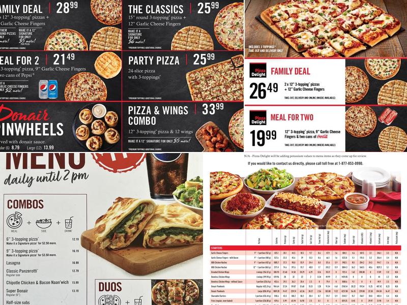 Pizza Delight Menu
