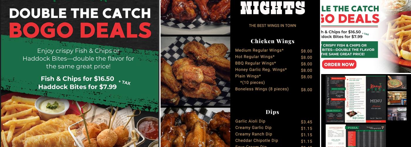 Kenny's Pizza Antigonish Menu