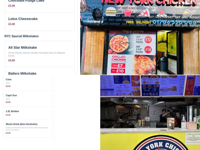 New York Chicken Menu