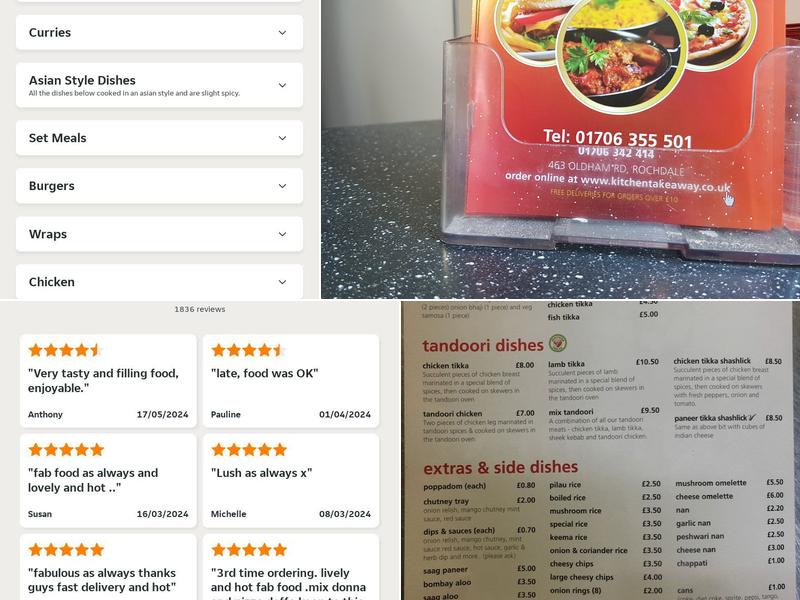 The Kitchen Takeaway Menu