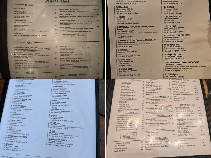 BreWskey Pub Menu