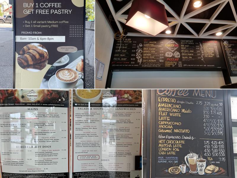 Café FortyOne Menu
