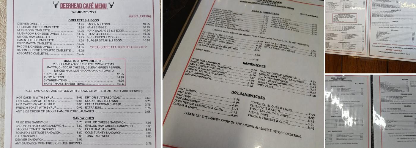 Deerhead Cafe Menu